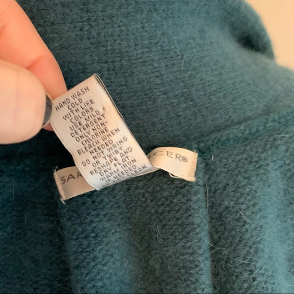 Sarah Spencer Woman Lambswool Angora Cape Poncho Cardigan - Picture 10 of 11